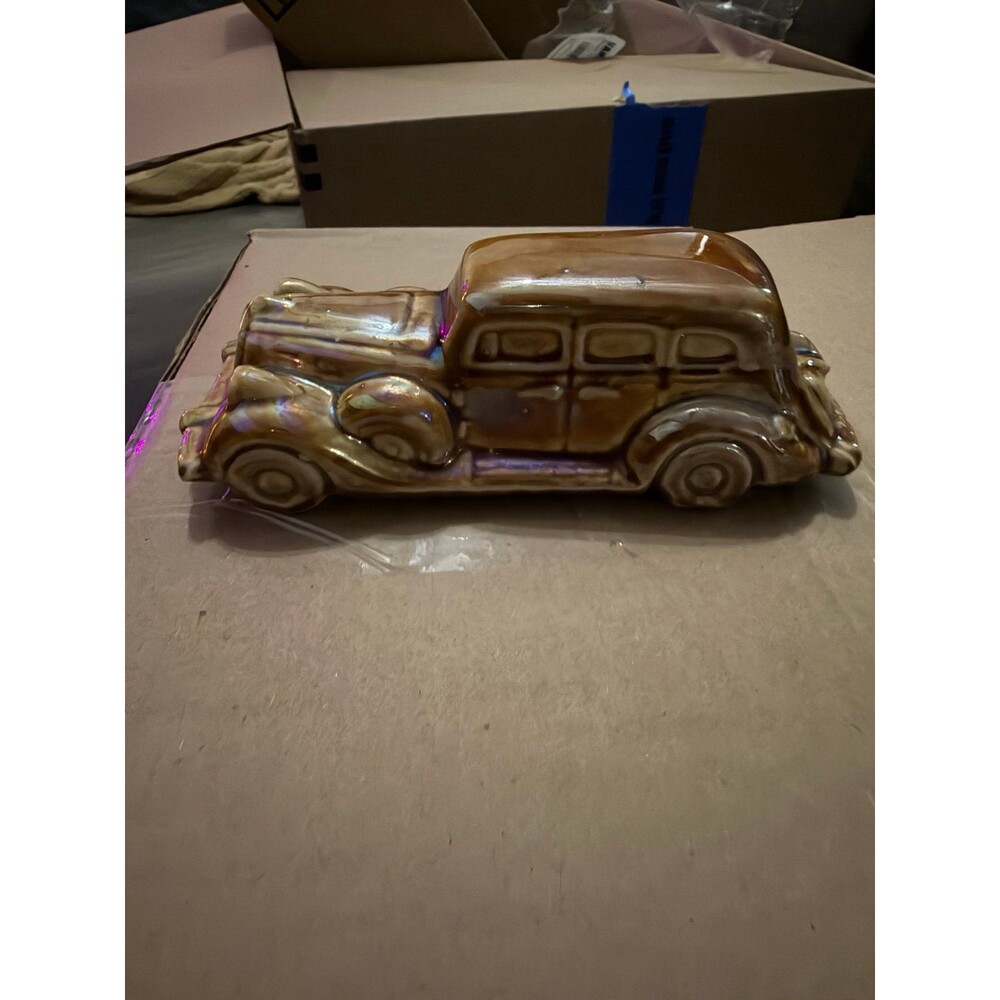 Vintage Sedan Ashtray | 1930s Style Car Figurine, Bronze Tobacciana Decor
